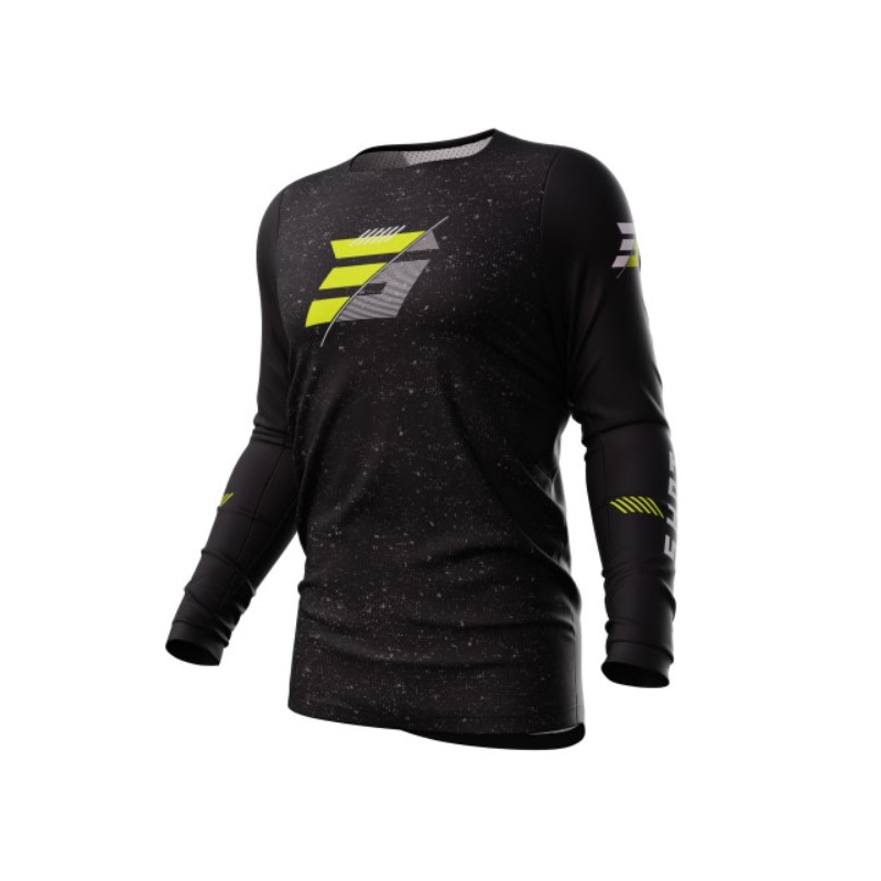 Motocross Trikot Shot Contact Speck schwarz-fluo gelb Ausverkauf