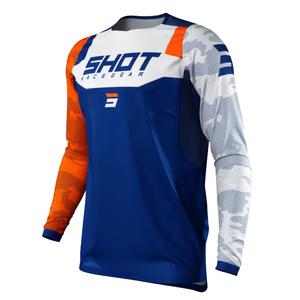 Motocross Trikot Shot Contact Camo blau-weiß-orange Ausverkauf