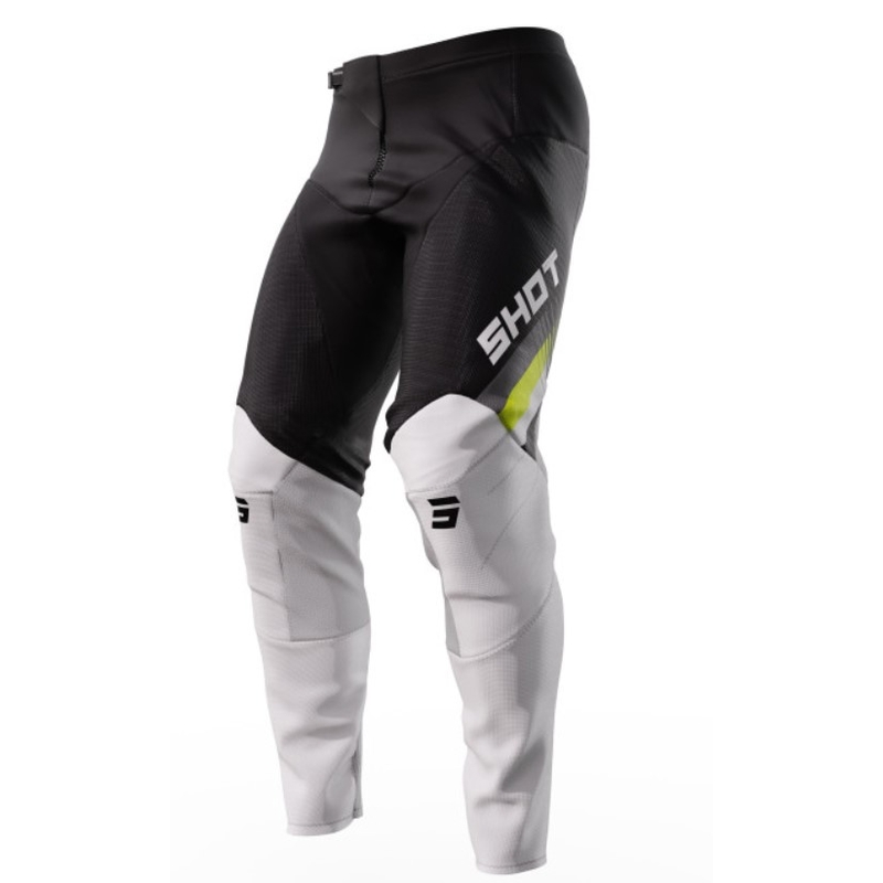 Motocross-Hose Shot Contact Tracer schwarz-weiß-fluo gelb Ausverkauf