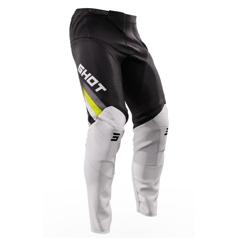 Motocross-Hose Shot Contact Tracer schwarz-weiß-fluo gelb Ausverkauf
