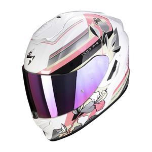 Integral Motorradhelm Scorpion EXO-1400 EVO Air Gaia Perle weiß-rosa