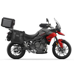 Complete set of SHAD TERRA TR40 adventure saddlebags and SHAD TERRA BLACK aluminium 55L topcase, including mounting kit SHAD TRIUMPH Tiger 900