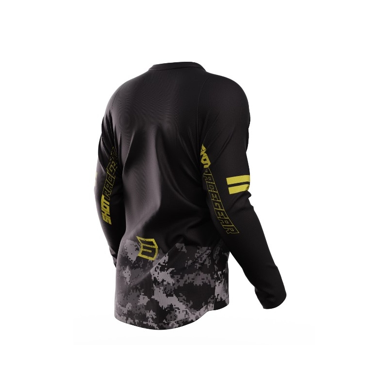 Motocross Trikot Shot Devo Army schwarz-grau-gold Ausverkauf