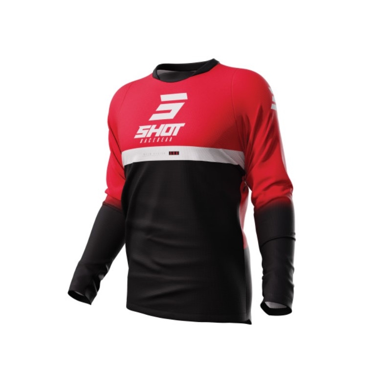 Motocross Trikot Shot Devo Devo Reflex schwarz-rot Ausverkauf