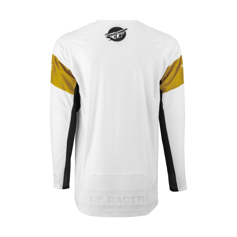Motocross Trikot FLY Racing Evolution DST. weiß-schwarz-gold Ausverkauf