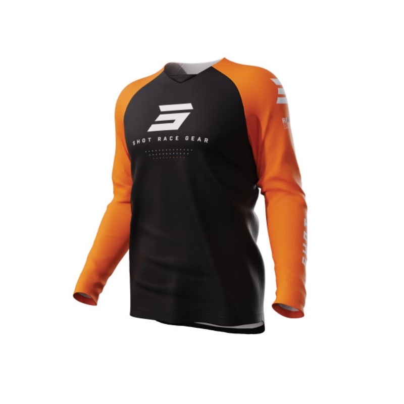 Motocross-Trikot Shot Raw Escape schwarz-orange Ausverkauf