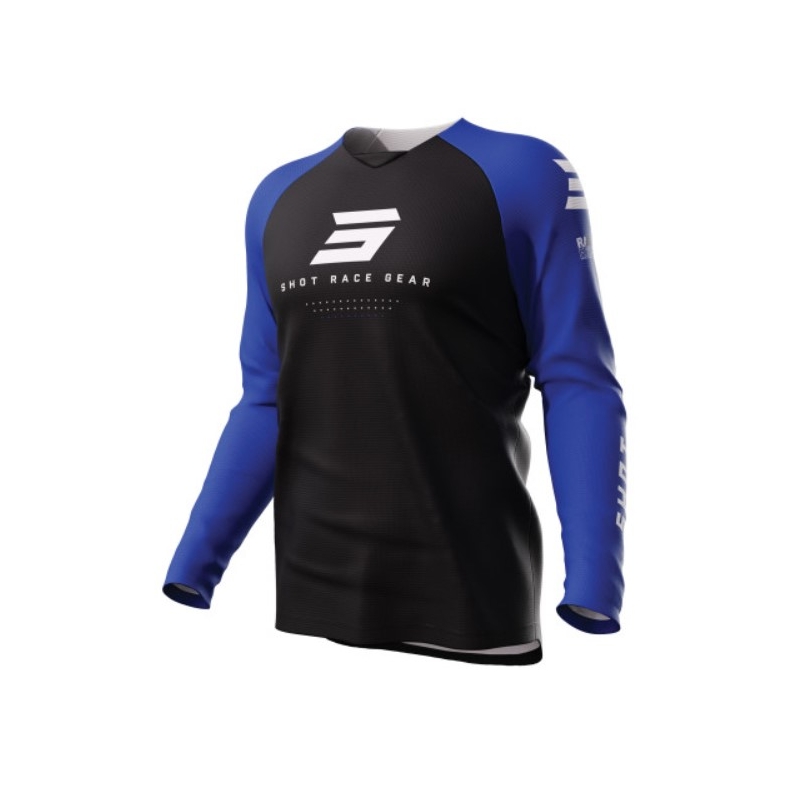 Motocross Trikot Shot Raw Escape schwarz und blau Ausverkauf
