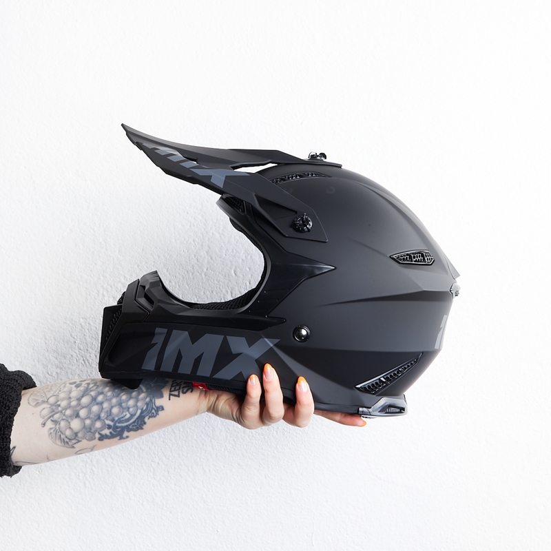 Motocross Helm iMX FMX-02 schwarz matt