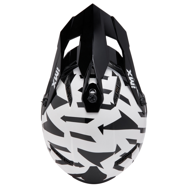 Motocross Helm iMX FMX-02 schwarz-weiß-fluo gelb