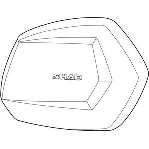 Aluminium lid SHAD D1B35TRR for SH35 rechts