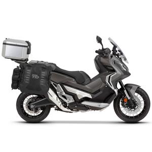 Complete set of SHAD TERRA TR40 adventure saddlebags and SHAD TERRA aluminium 55L topcase, including mounting kit SHAD HONDA X-ADV 750