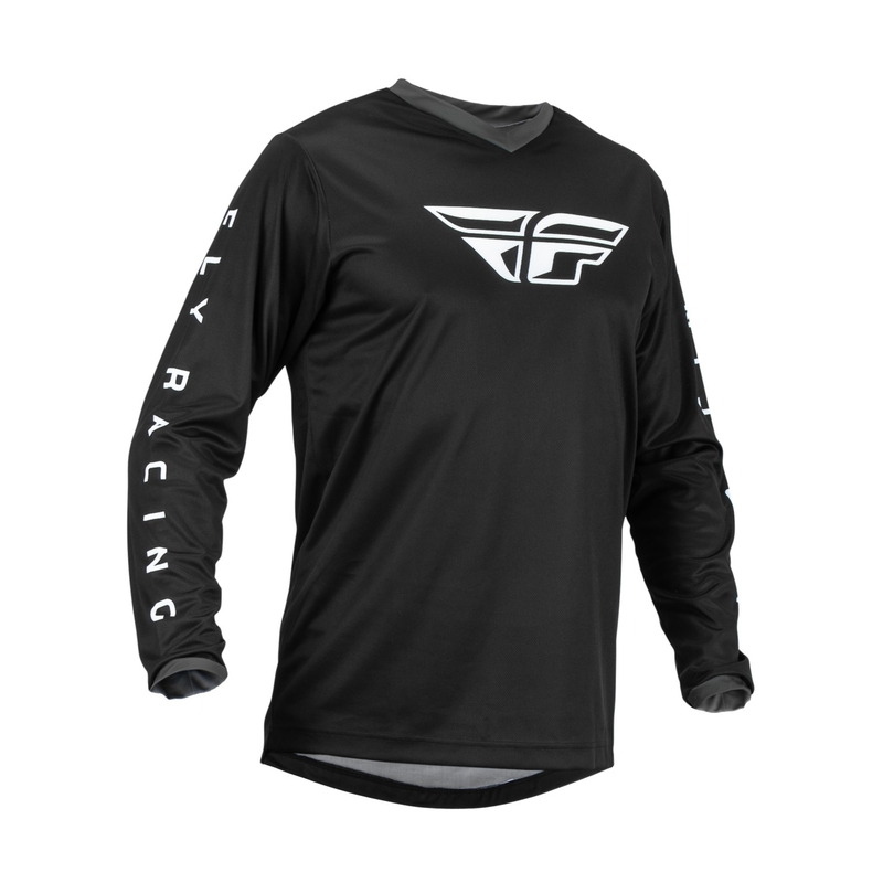 Motocross Trikot FLY Racing F-16 2023 schwarz und weiß Ausverkauf