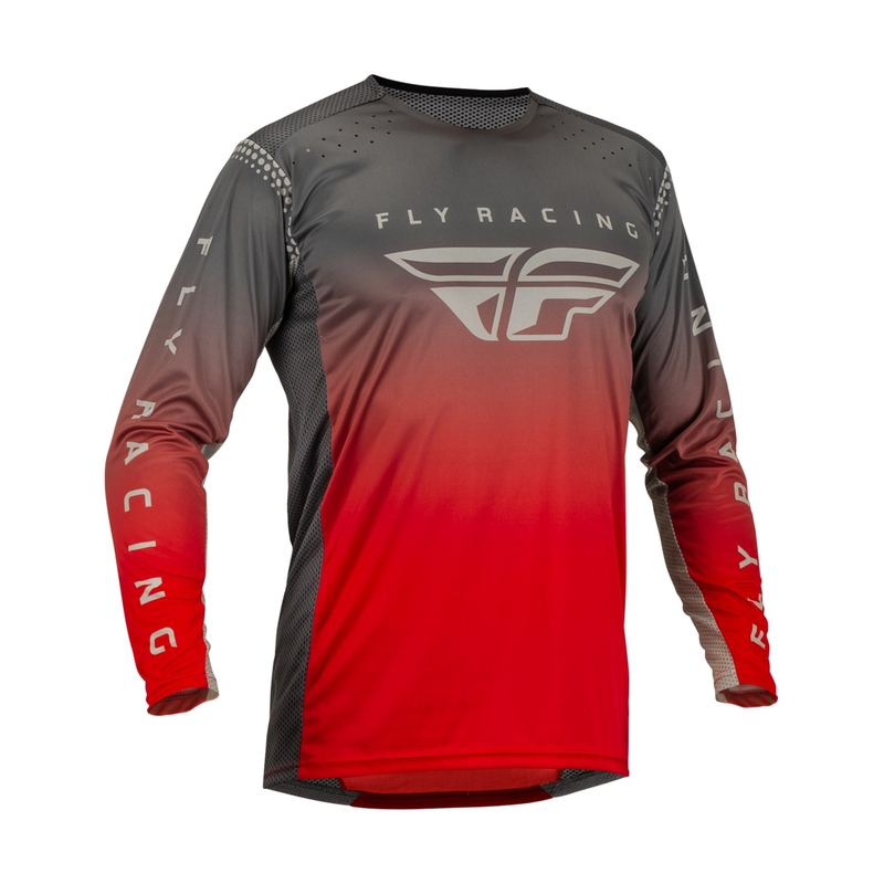 Motocross-Trikot FLY Racing Lite 2023 rot-grau Ausverkauf