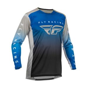 Motocross Trikot FLY Racing Lite 2023 blau-grau-schwarz Ausverkauf