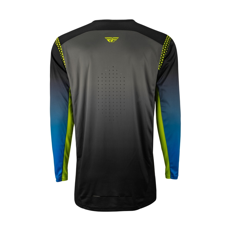 Motocross Trikot FLY Racing Lite 2023 grau-blau hi-vis Ausverkauf