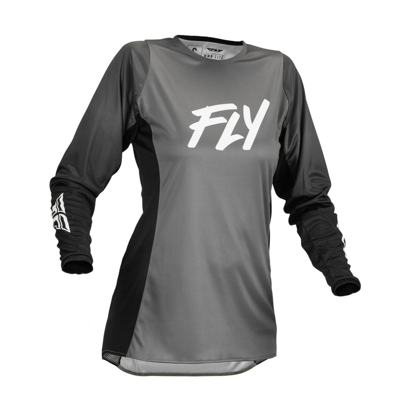 Damen Motocross Trikot FLY Racing Lite 2023 grau-schwarz Ausverkauf