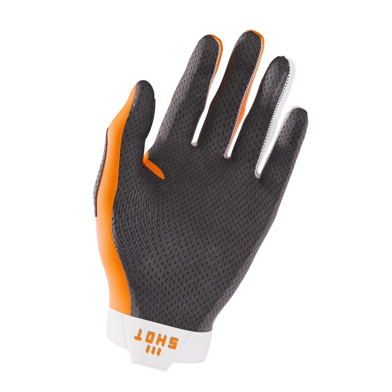 Motocross-Handschuhe Shot Lite weiß-orange Ausverkauf