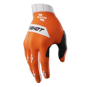 Motocross-Handschuhe Shot Race weiß-orange