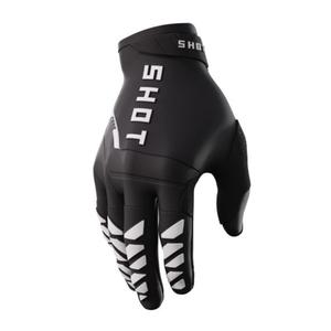 Motocross-Handschuhe Shot Core schwarz und weiß Ausverkauf