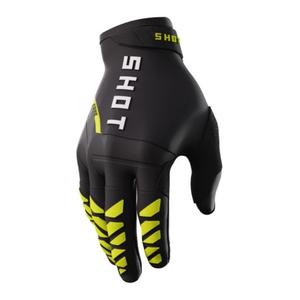 Motocross-Handschuhe Shot Core schwarz-fluorgelb