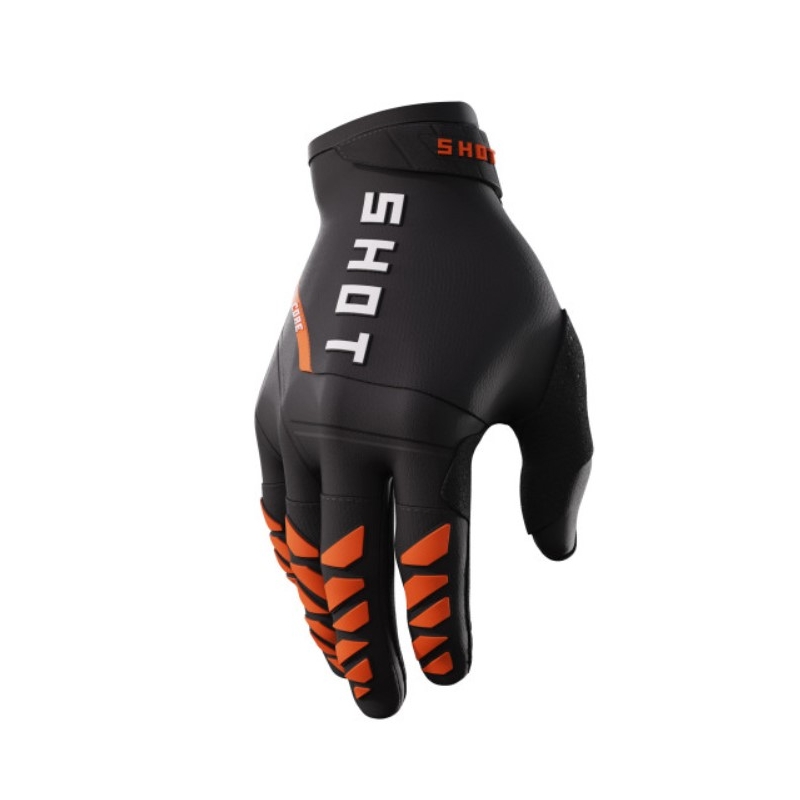 Motocross-Handschuhe Shot Core schwarz-orange
