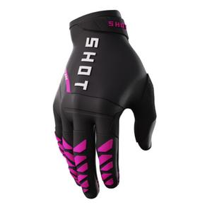 Damen Motocross Handschuhe Shot Core schwarz und rosa Ausverkauf