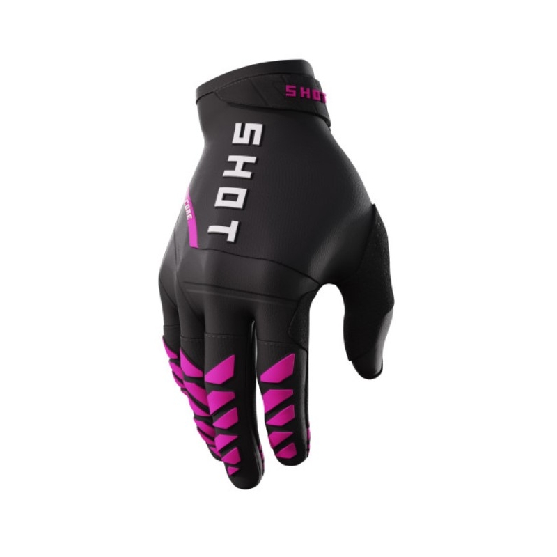 Damen Motocross Handschuhe Shot Core schwarz und rosa Ausverkauf