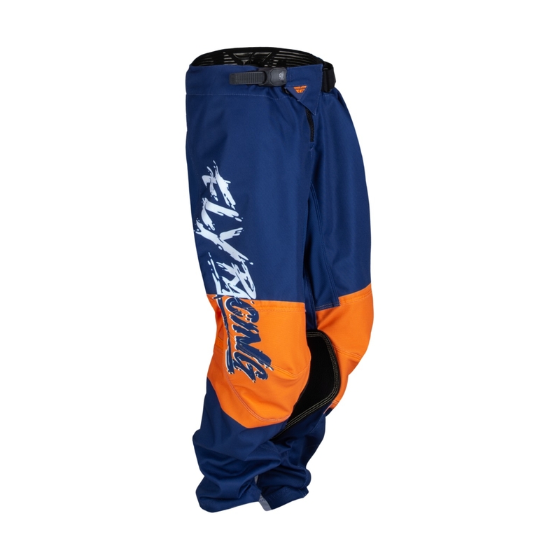 Kinder Motocross-Hose FLY Racing Kinetic Khaos weiß-blau-orange Ausverkauf
