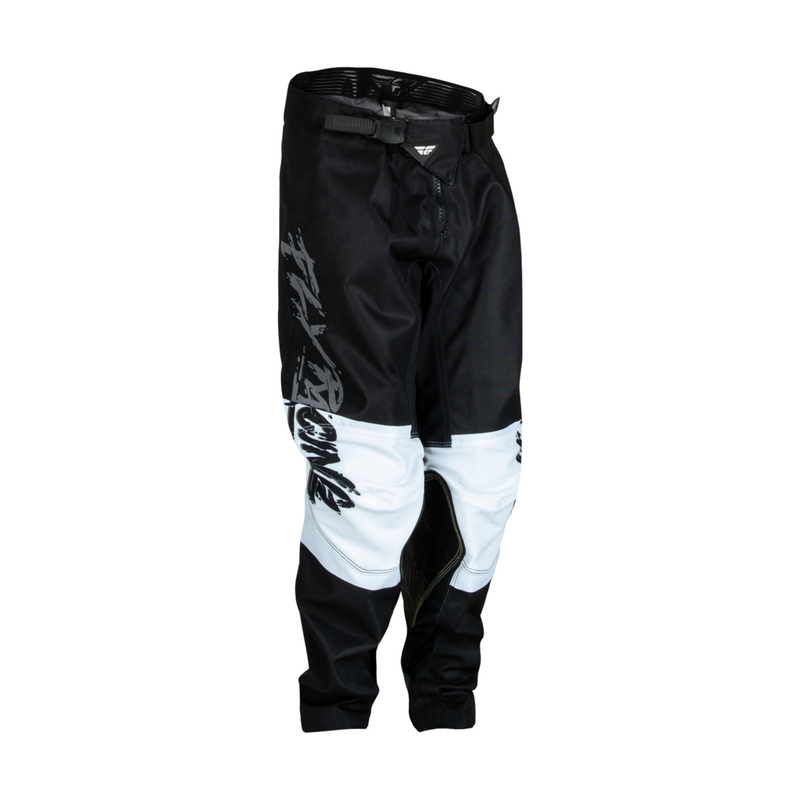 Kinder Motocross Hose FLY Racing Kinetic Khaos grau-schwarz-weiß Ausverkauf
