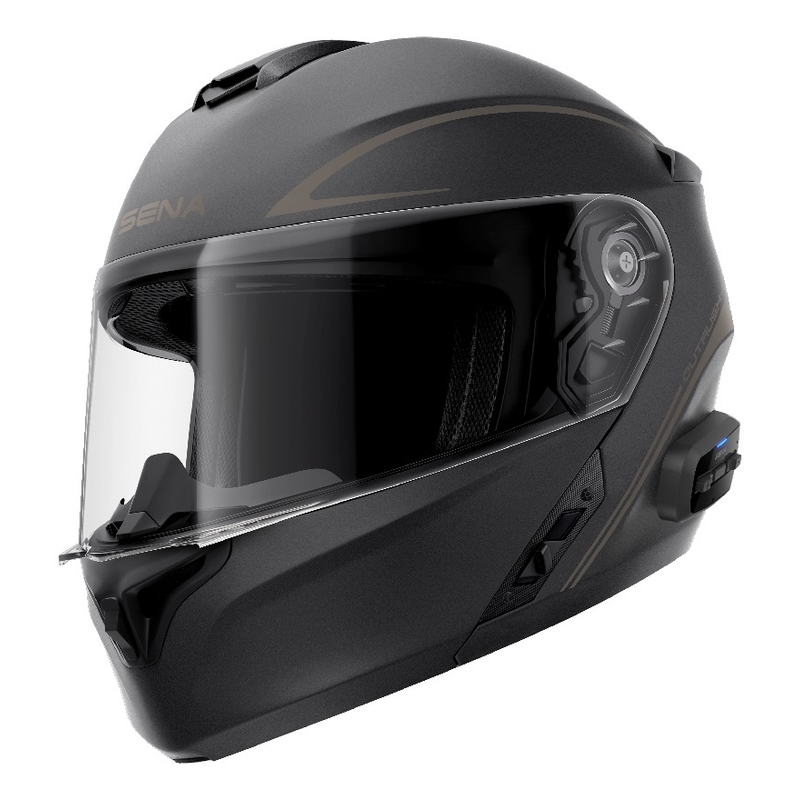 Helm mit Headset SENA Outrush R mattschwarz