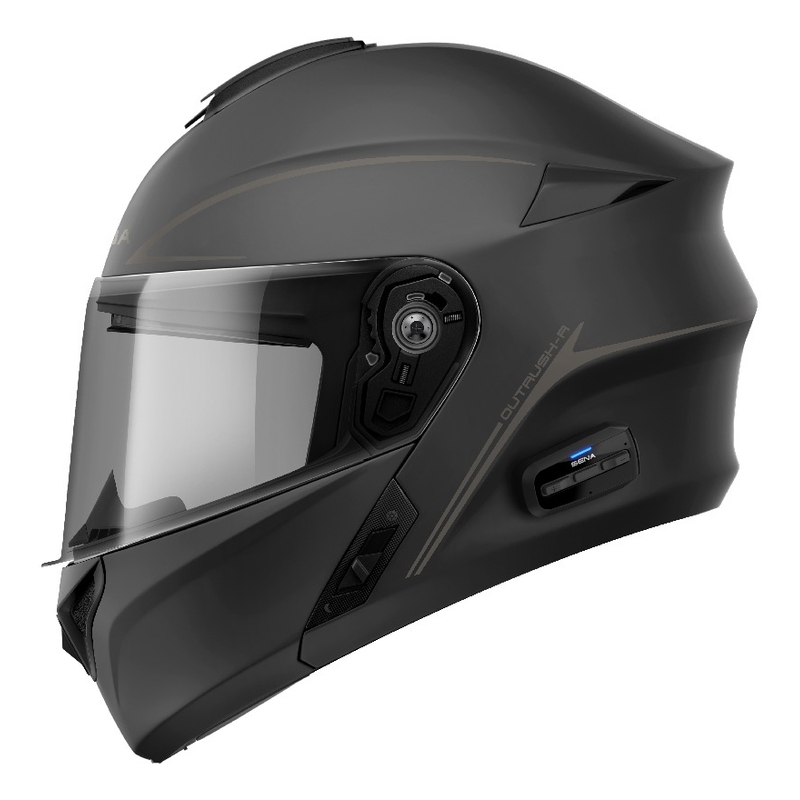 Helm mit Headset SENA Outrush R mattschwarz