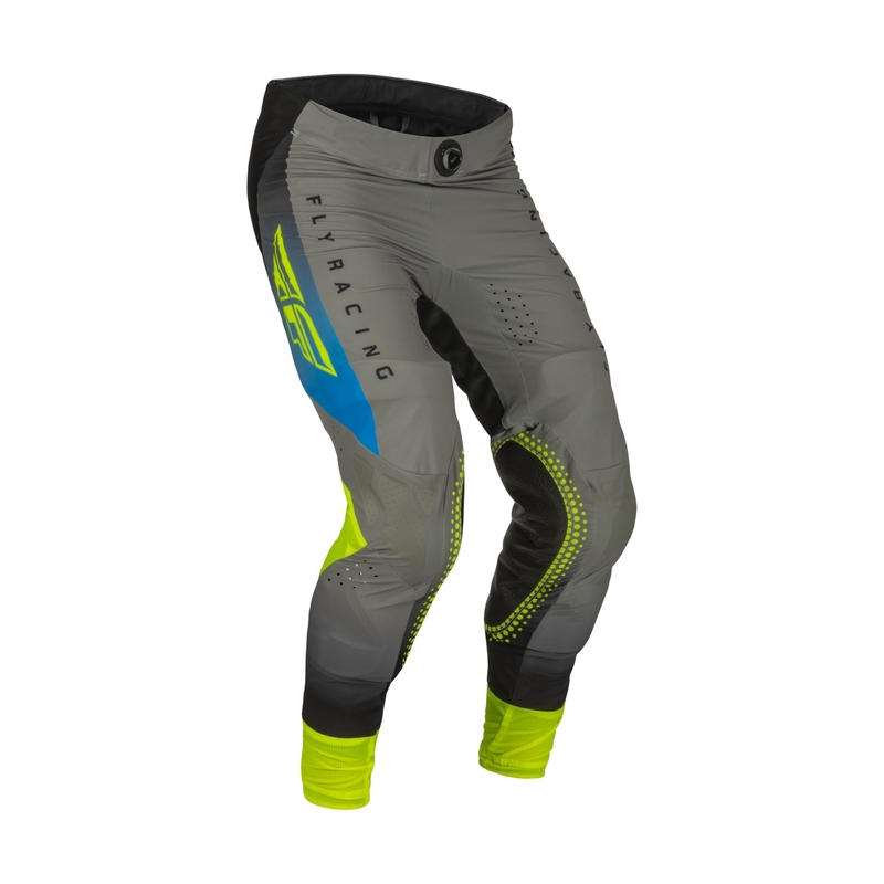 Motocross-Hose FLY Racing Lite 2023 grau-blau hi-vis Ausverkauf