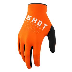 Motocross-Handschuhe Shot Raw schwarz-weiß-orange Ausverkauf