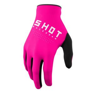 Motocross-Handschuhe Shot Raw schwarz-weiß-rosa