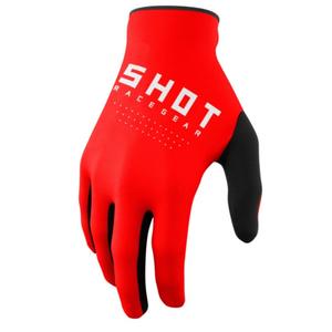 Motocross-Handschuhe Shot Raw schwarz-weiß-rot