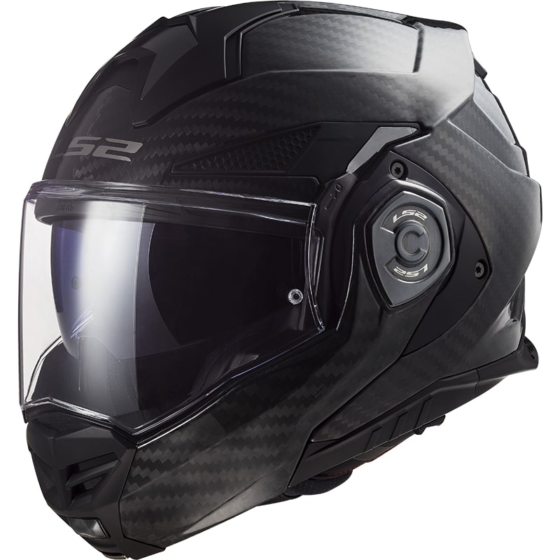 Klapphelm Motorrad LS2 FF901 Advant X Solid Carbon schwarz