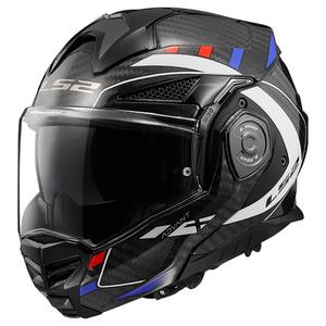 Klappbarer Motorradhelm LS2 FF901 Advant X C Future schwarz-weiß-blau