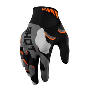 Motocross Handschuhe Shot Drift Camo schwarz-camo-fluo orange