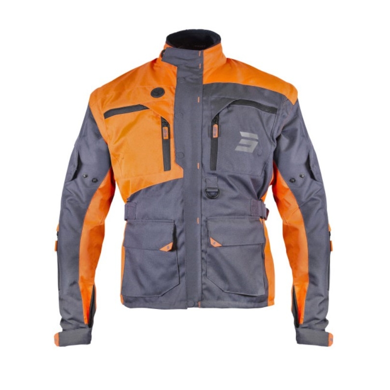 Shot Racetech Motorradjacke Grau-Orange Ausverkauf