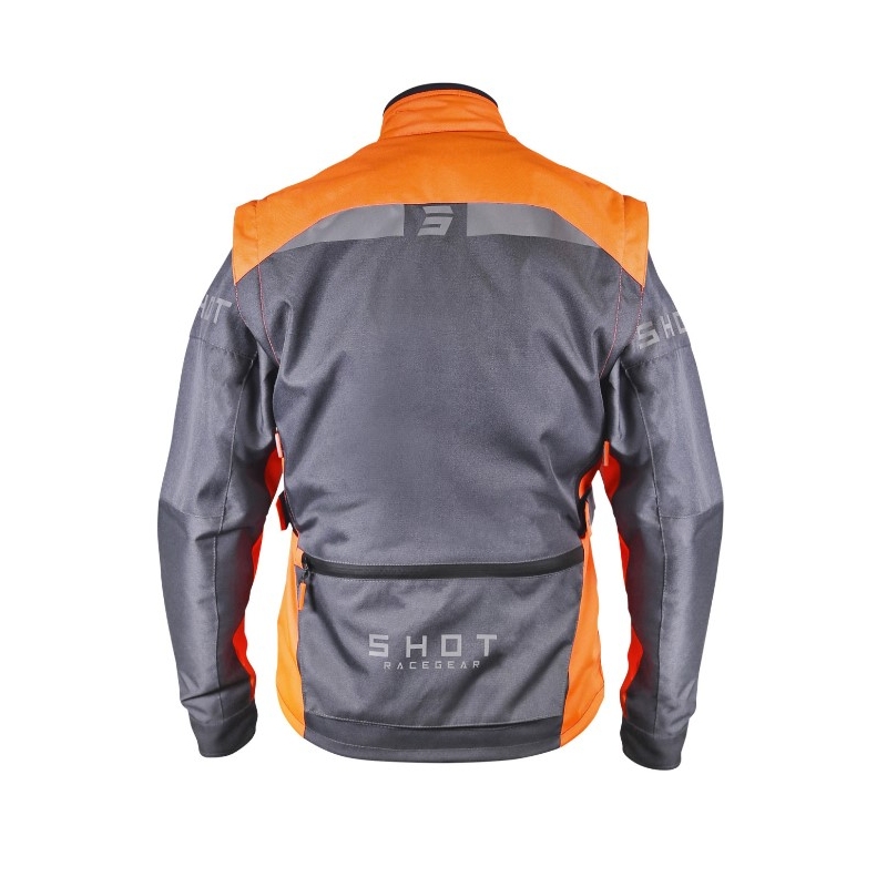 Shot Racetech Motorradjacke Grau-Orange Ausverkauf