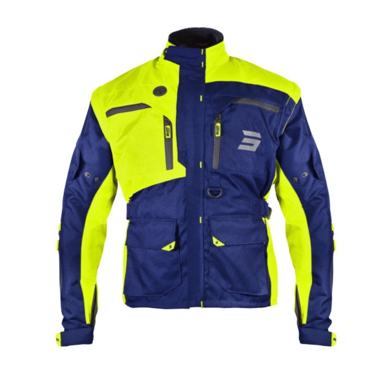Shot Racetech blau-fluorgelbe Motorradjacke