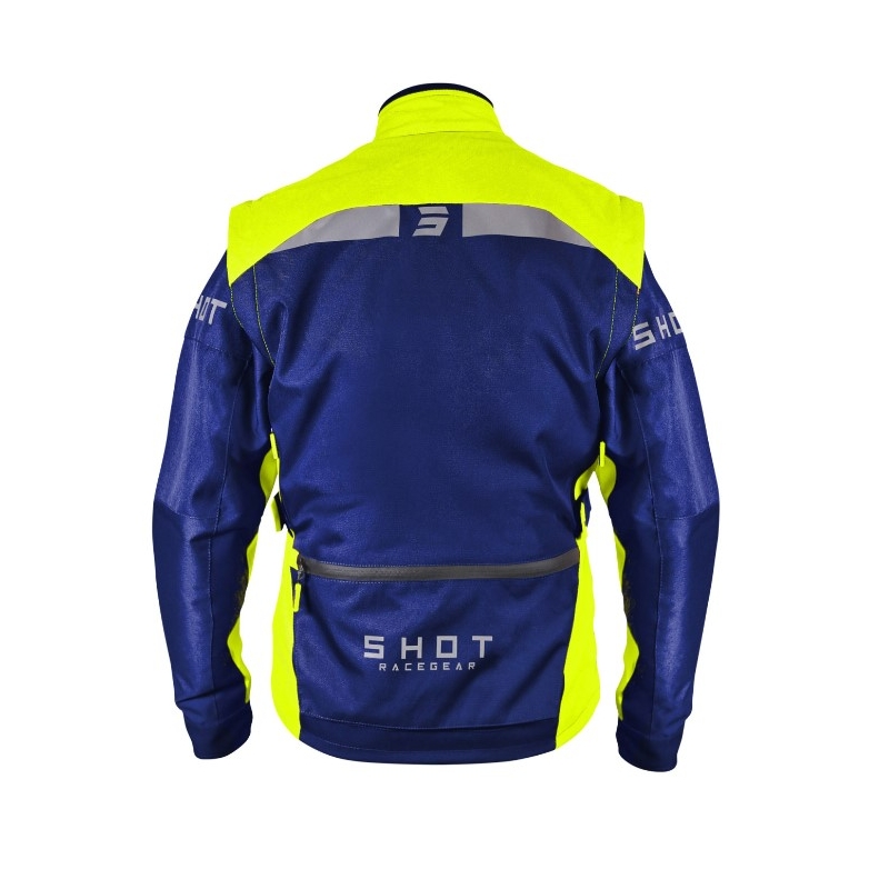 Shot Racetech blau-fluorgelbe Motorradjacke