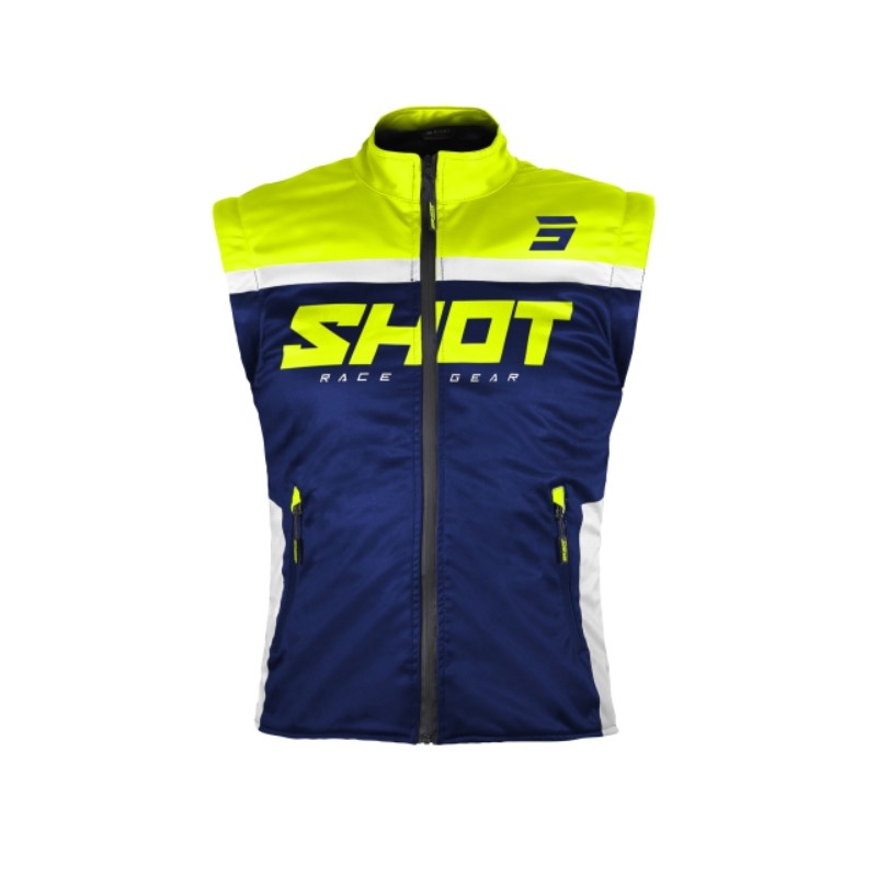 Softshell-Weste Shot Bodywarmer Lite 2.0 blau-weiß-fluorgelb Ausverkauf