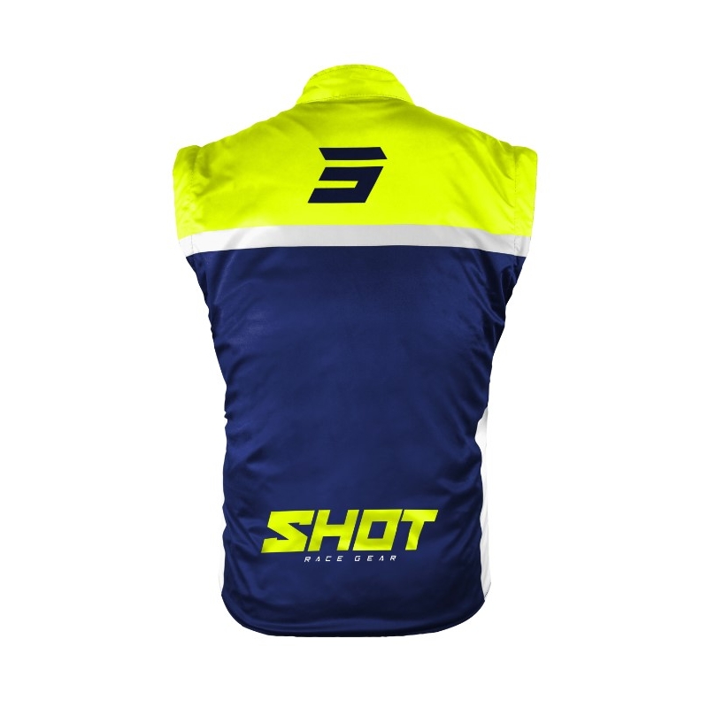 Softshell-Weste Shot Bodywarmer Lite 2.0 blau-weiß-fluorgelb Ausverkauf