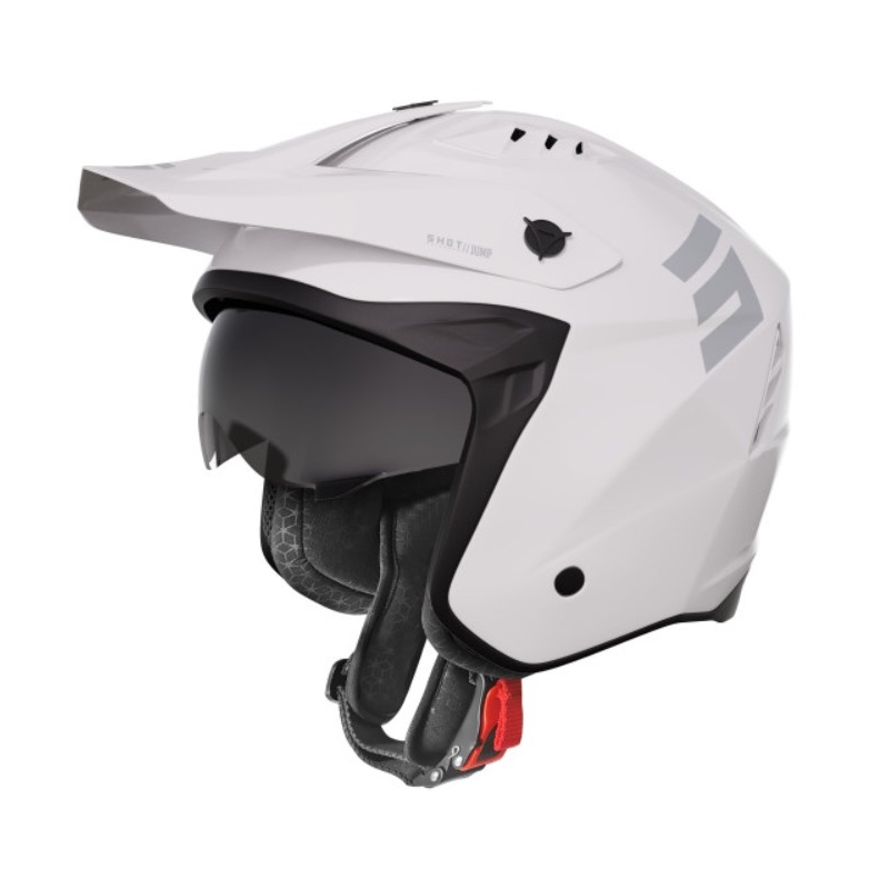 Motorradhelm Shot Jump Weißglanz