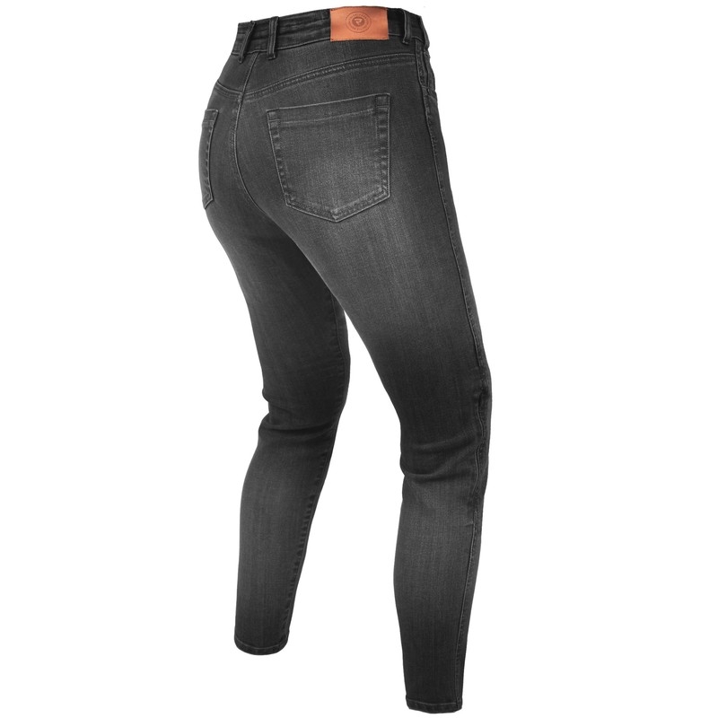 Rebelhorn Classic III SF gewaschene schwarze Motorradjeans für Damen Ausverkauf