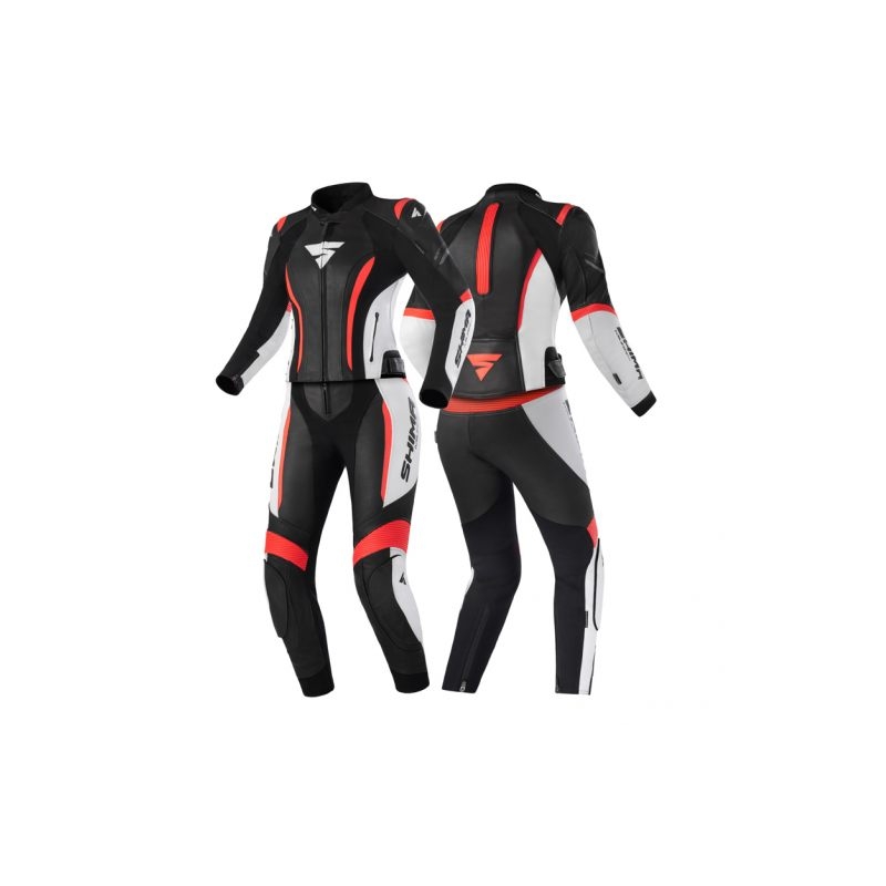 Damen Motorradanzug Shima Miura 2.0 schwarz-weiß-fluo rot