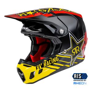 Motocross Helm FLY Racing Formula CC Rockstar schwarz-rot-gelb