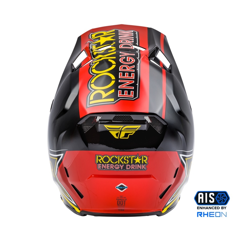 Motocross Helm FLY Racing Formula CC Rockstar schwarz-rot-gelb