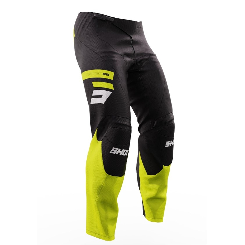 Kinder-Motocross-Hose Shot Raw Kid Reflex schwarz-fluo gelb Ausverkauf